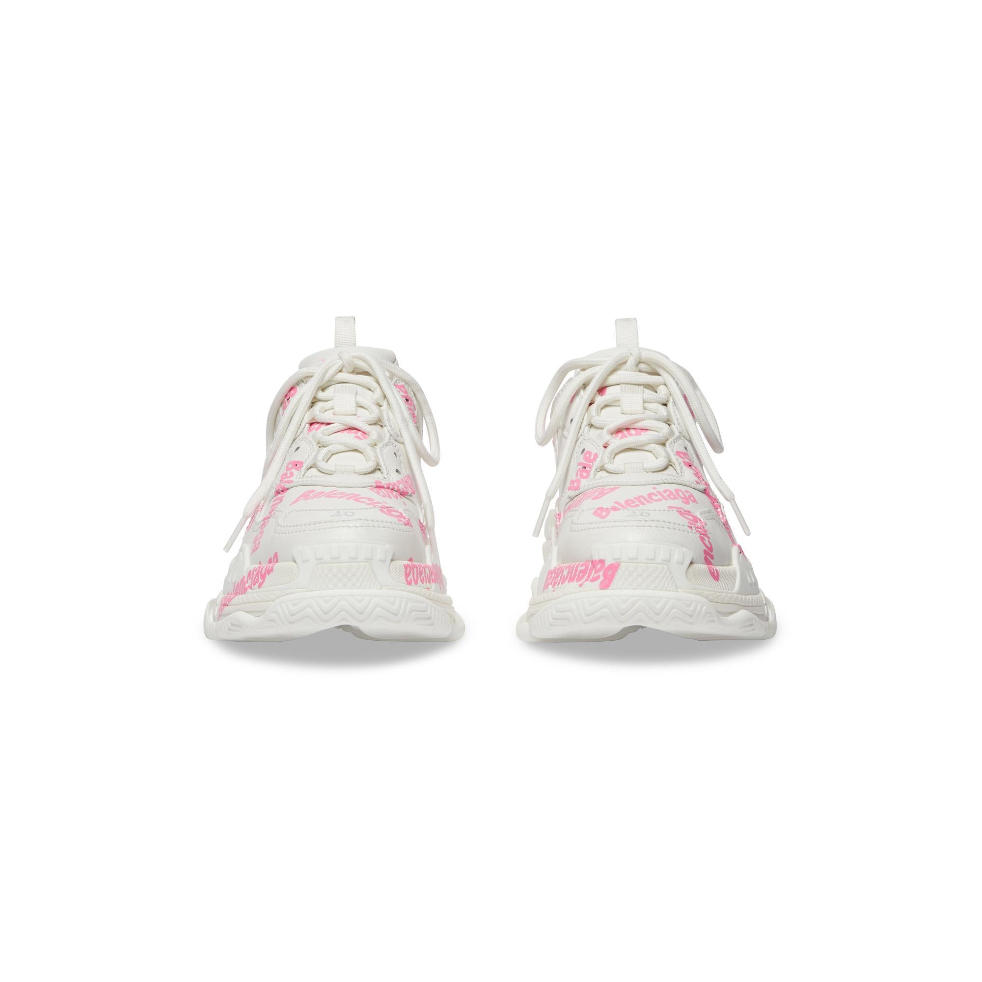 Women's Triple S Logotype/Recyc L/Nw - White/Pink