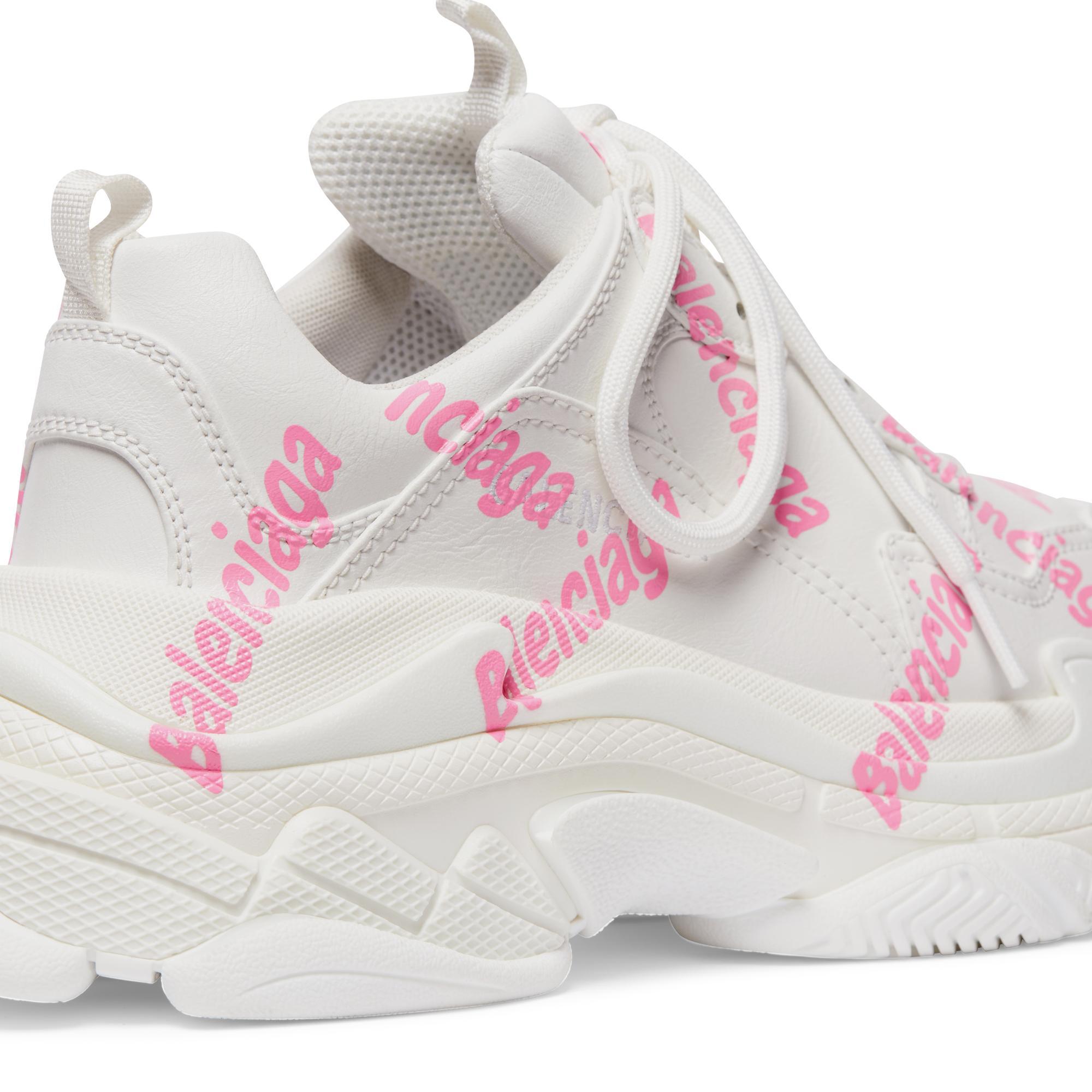 Women's Triple S Logotype/Recyc L/Nw - White/Pink