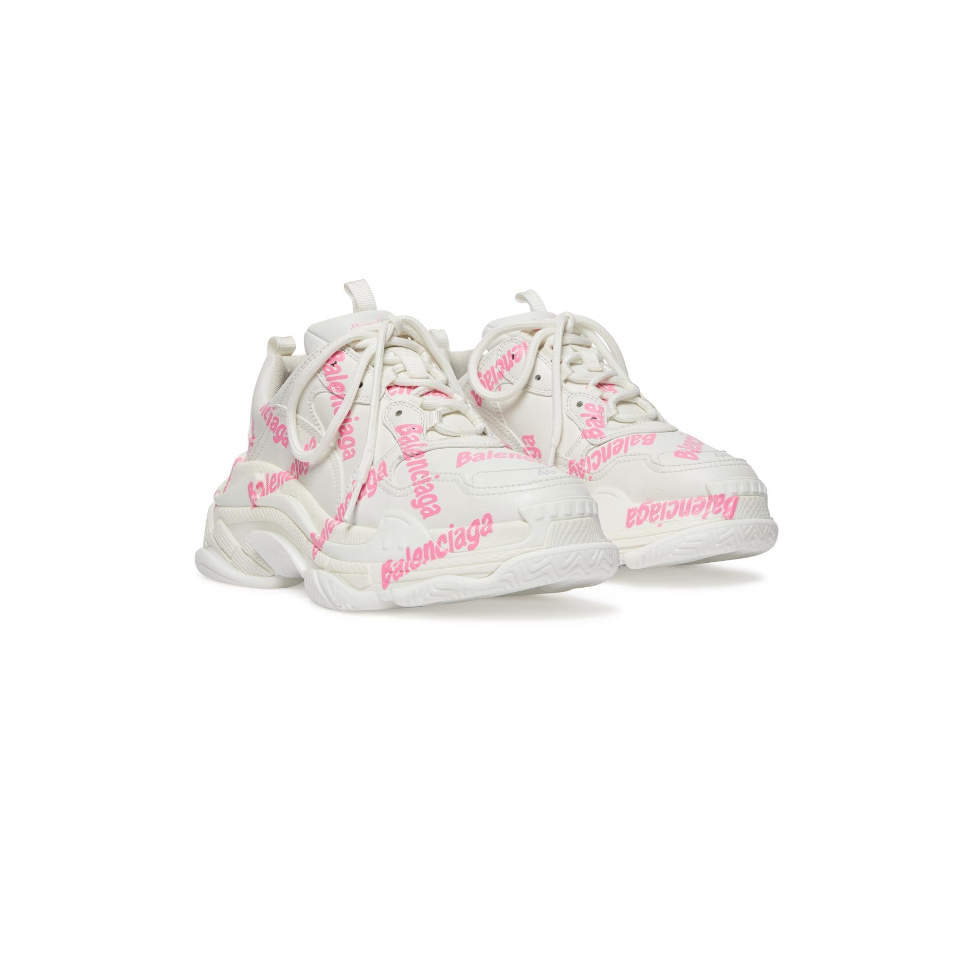 Women's Triple S Logotype/Recyc L/Nw - White/Pink