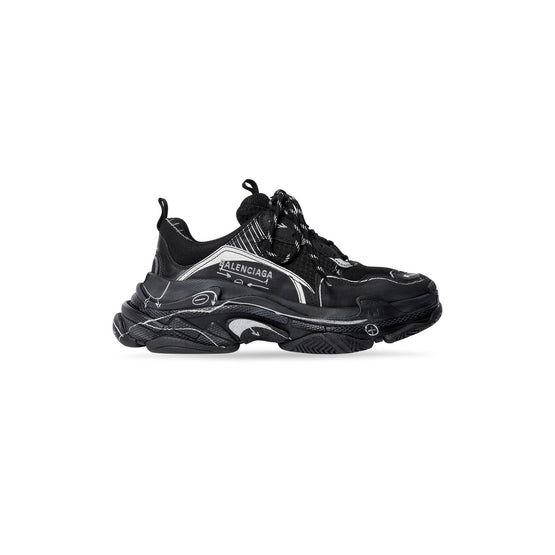 Women's Triple S Sketch/W - Black/White