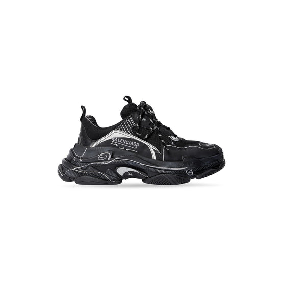 Men's Triple S Sketch/W - Black/White