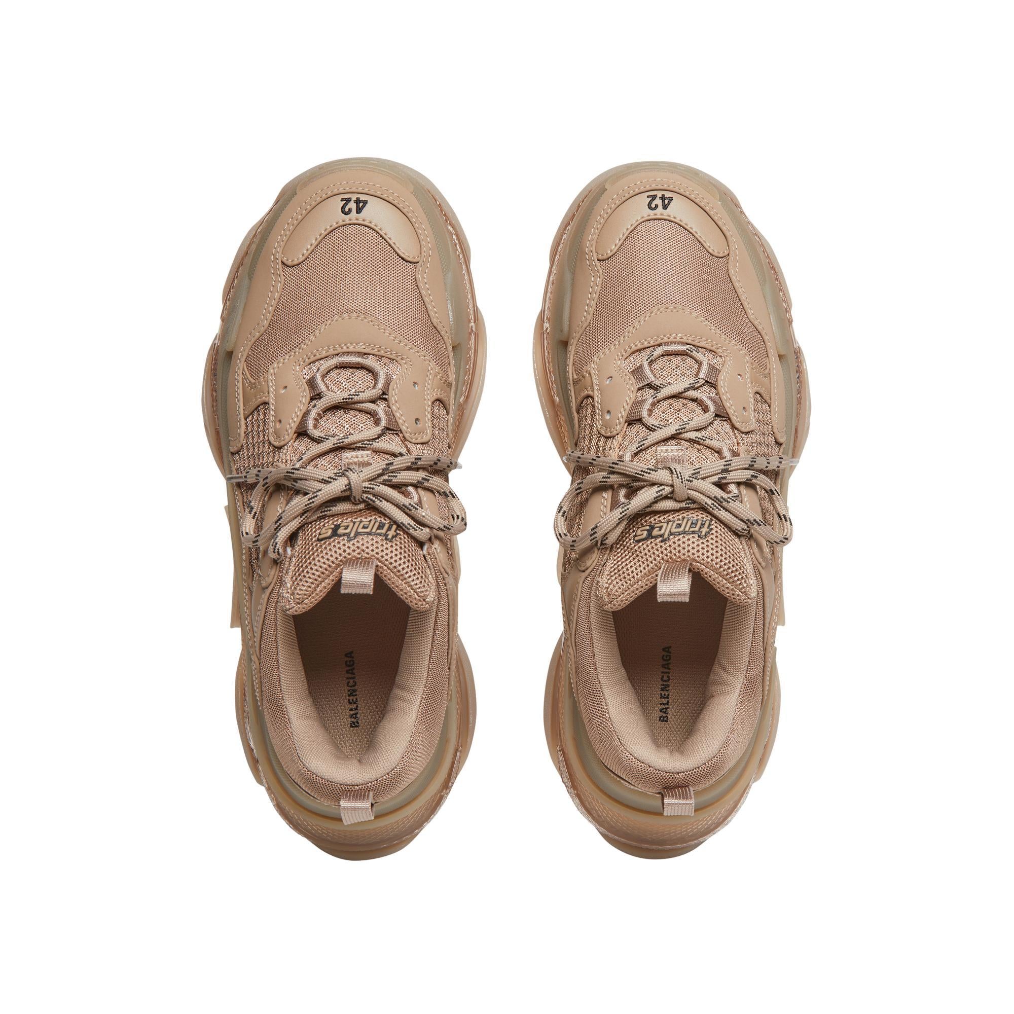 Men's Triple S Clear/L.Free/No Wash - Brown/Black