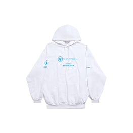 Women's Medium Fit Hoodie - White/Blue