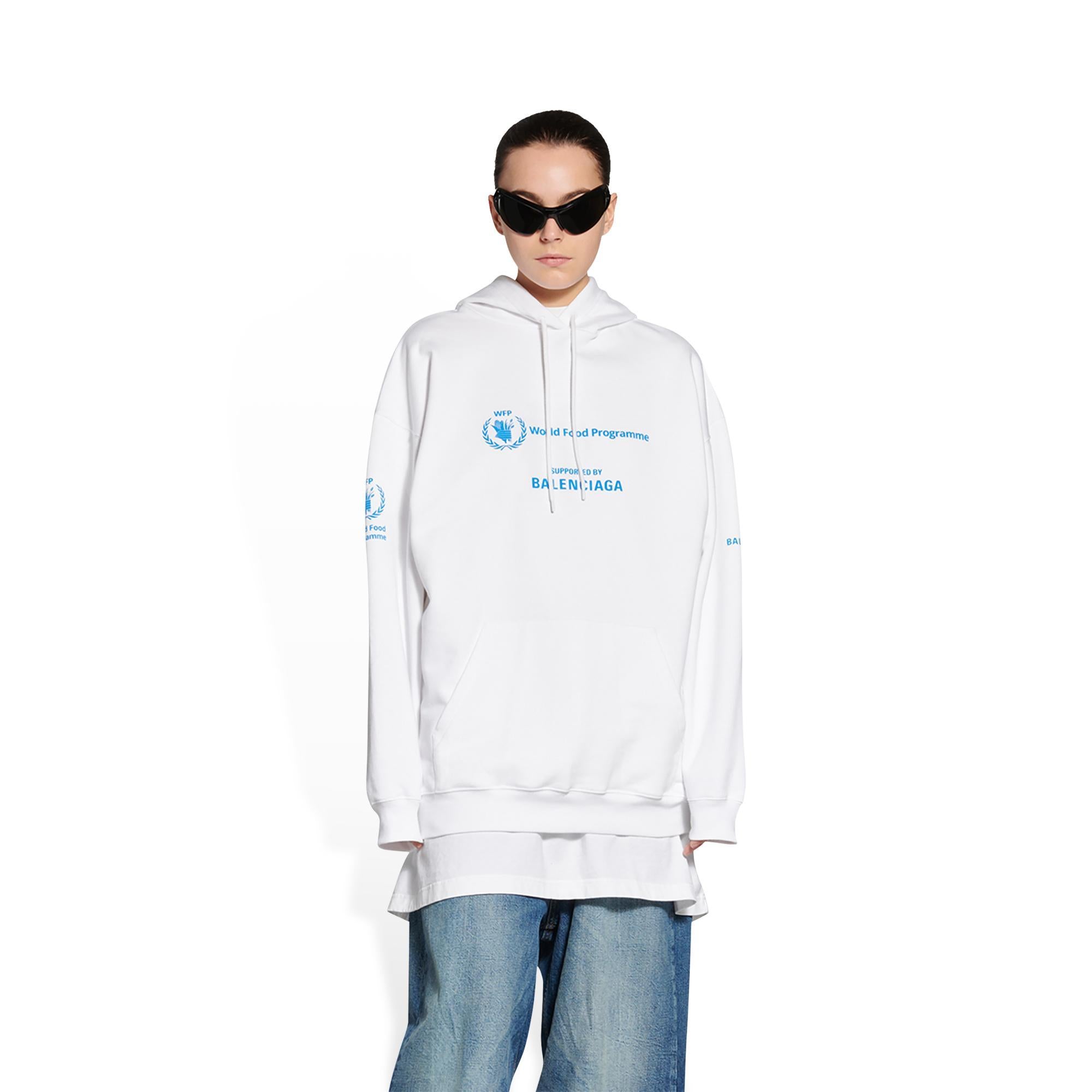 Women's Medium Fit Hoodie - White/Blue