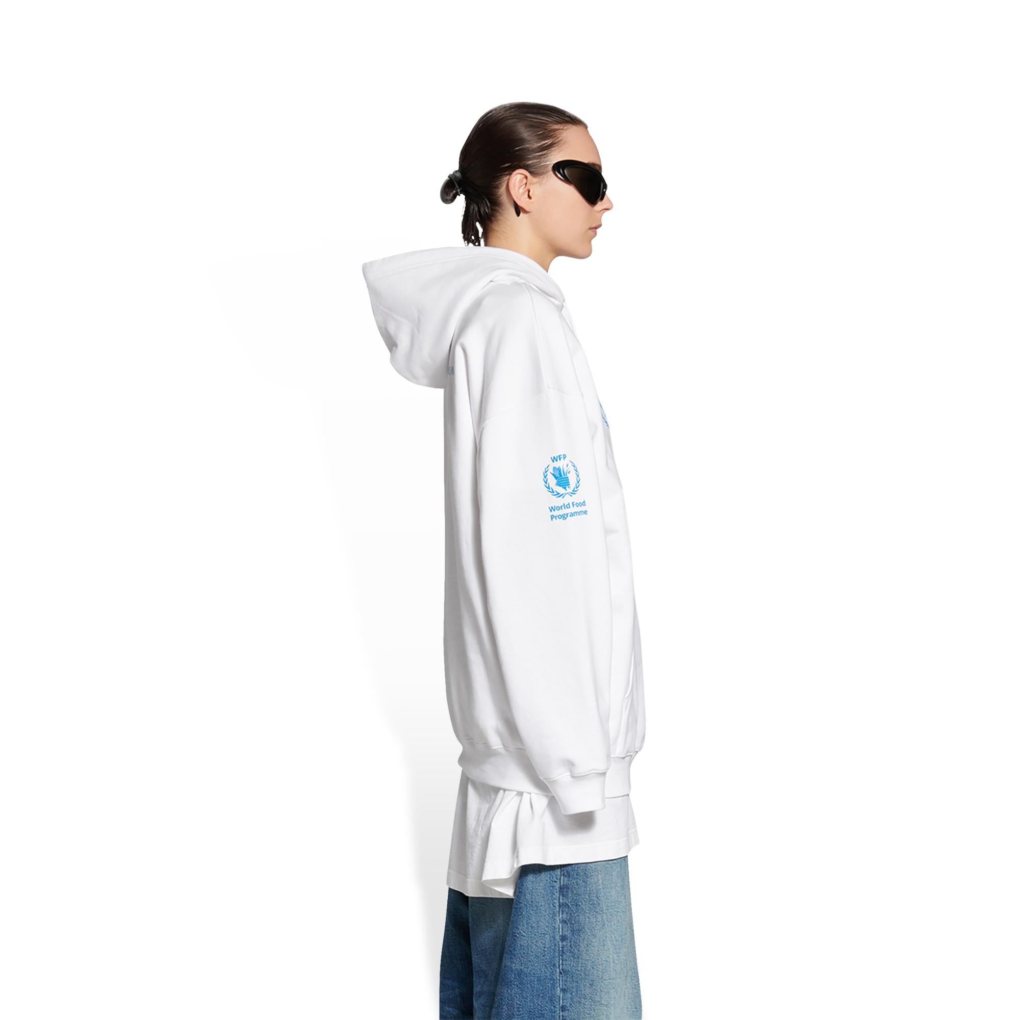 Women's Medium Fit Hoodie - White/Blue