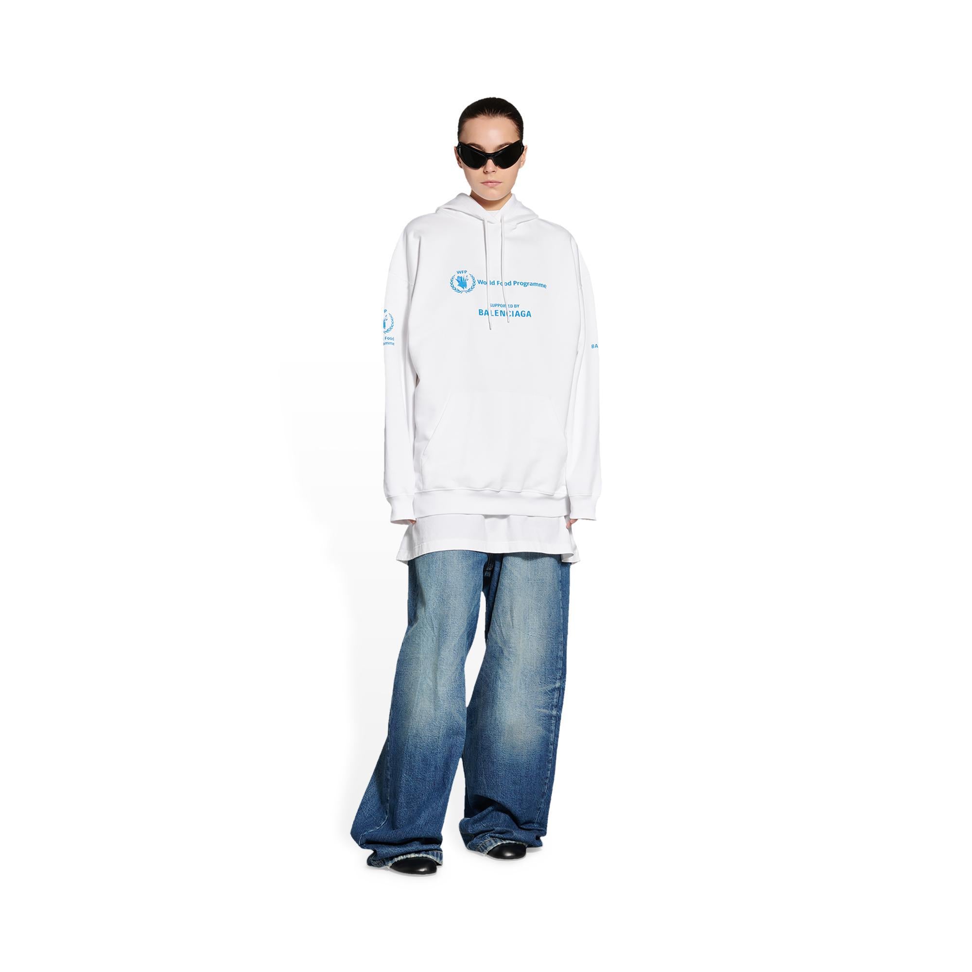 Women's Medium Fit Hoodie - White/Blue