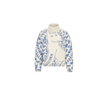 Men M.Knit Top/Wais - 085 Fantaisie Fond Blanc