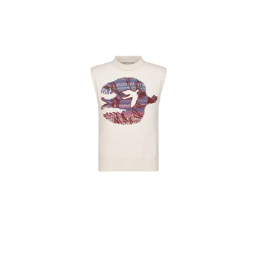 Men M.Knit Top/Wais - 087 Fantaisie Fond Blanc