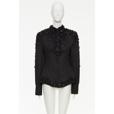 Partial Embroidery Shirt - Nero