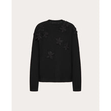 Partial Embroidery Sweater - Nero