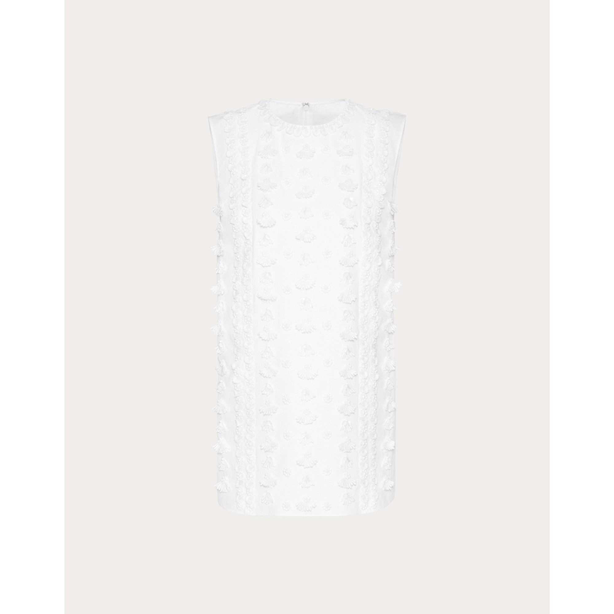 Partial Embroidery Top - Bianco