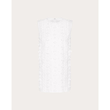 Partial Embroidery Top - Bianco