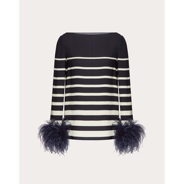 Valentino Roomview Top - Avorio/Navy