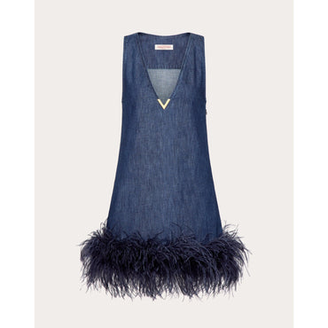 Chambray Dress - Medium Blue Denim