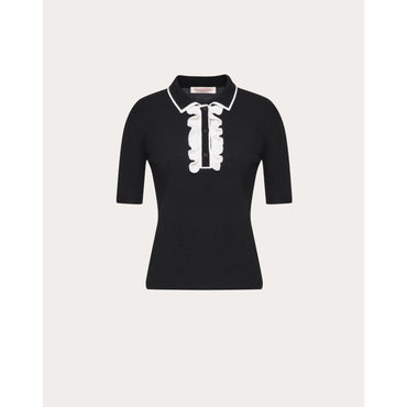 Solid Knit Top - Nero/Avorio