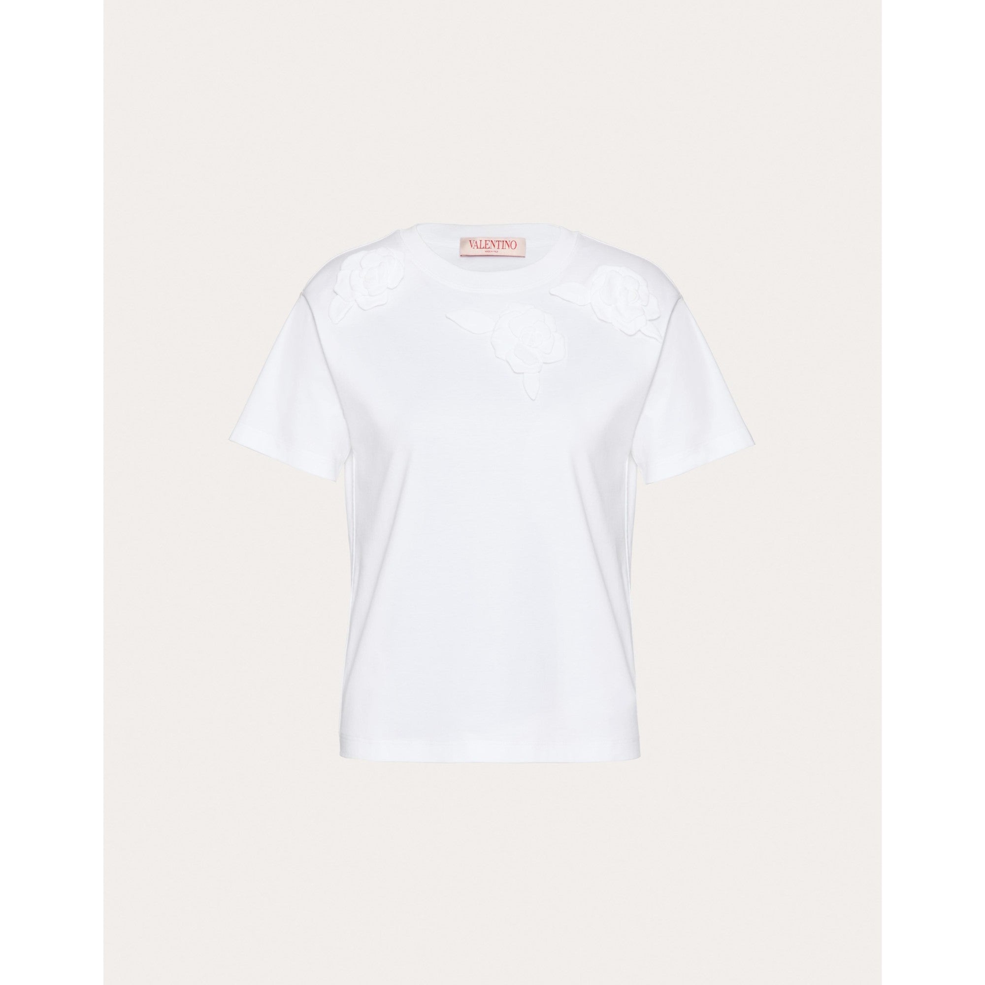 Partial Embroidery TShirt - Bianco