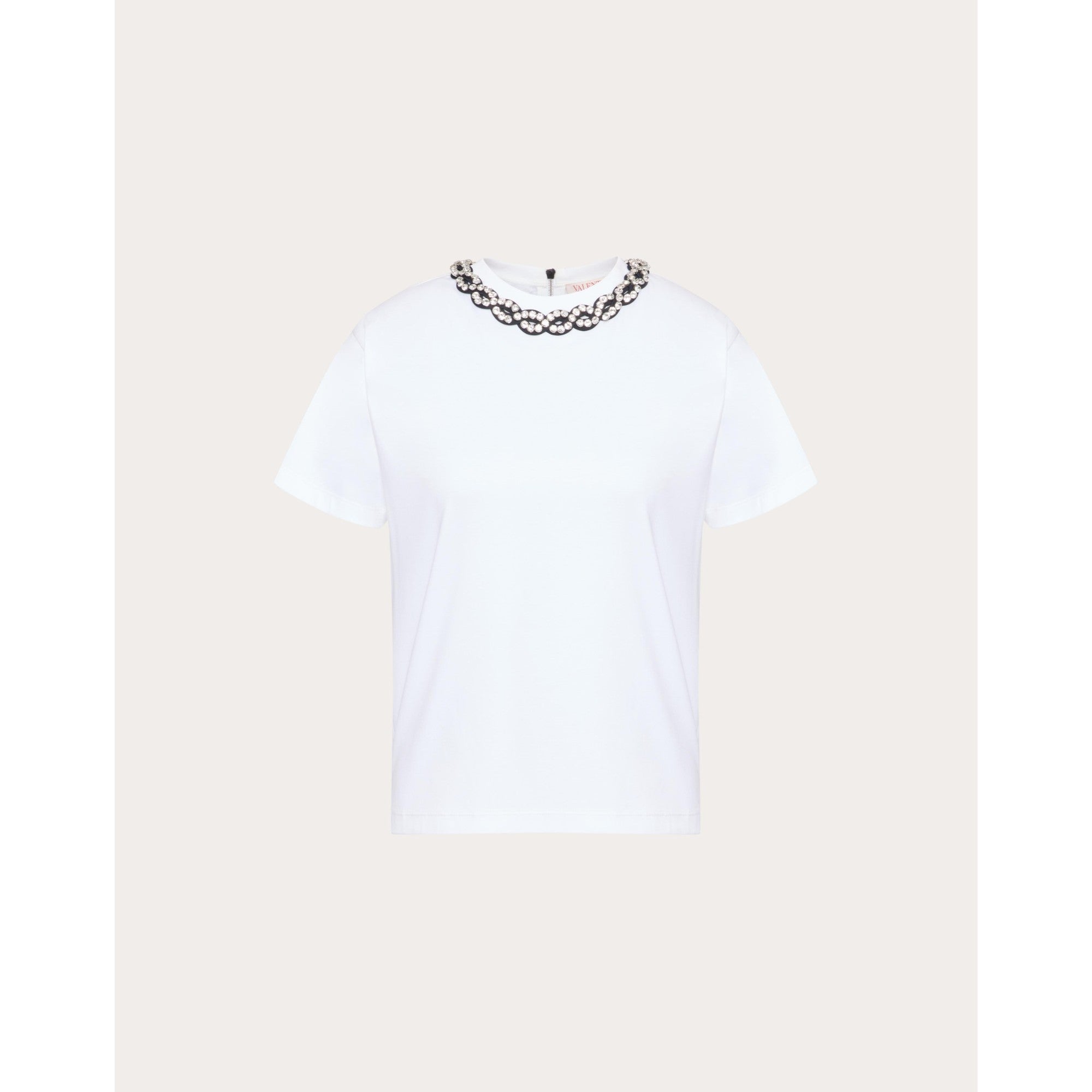 Partial Embroidery TShirt - Bianco