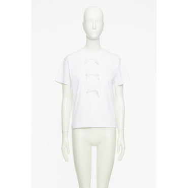 Partial Embroidery TShirt - Bianco