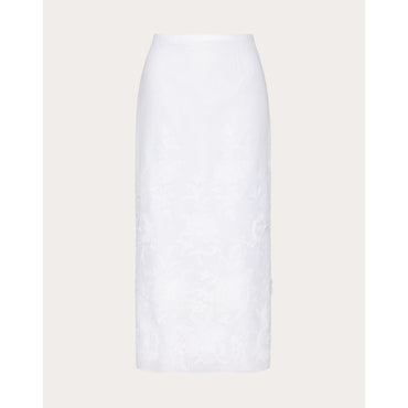 Macrame'/Guipure/Veletta Skirt - Avorio