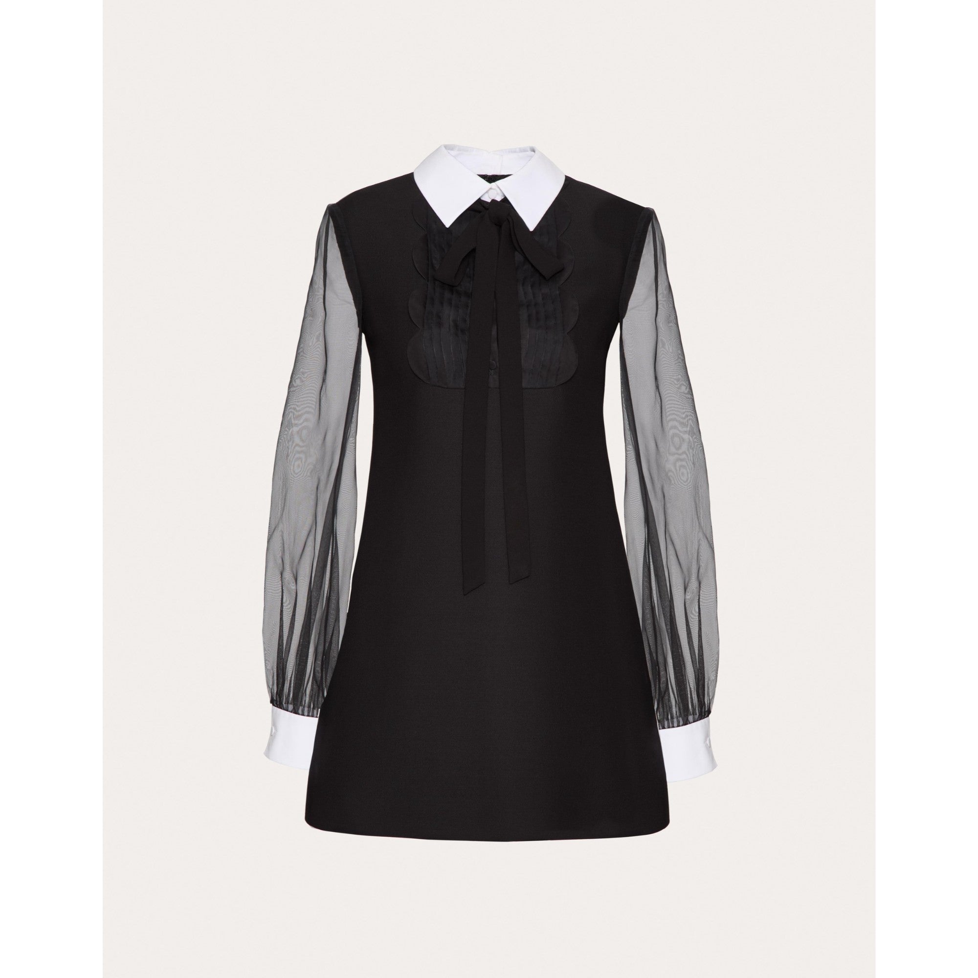 Crepe Dress - Nero/Bianco