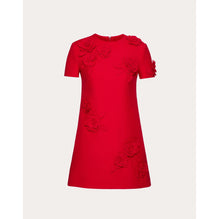 Partial Embroidery Dress - Rosso