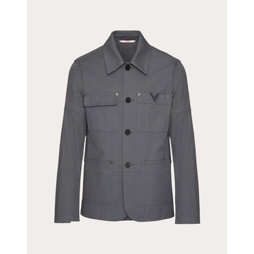 V Detail Jacket - Grigio Chiaro