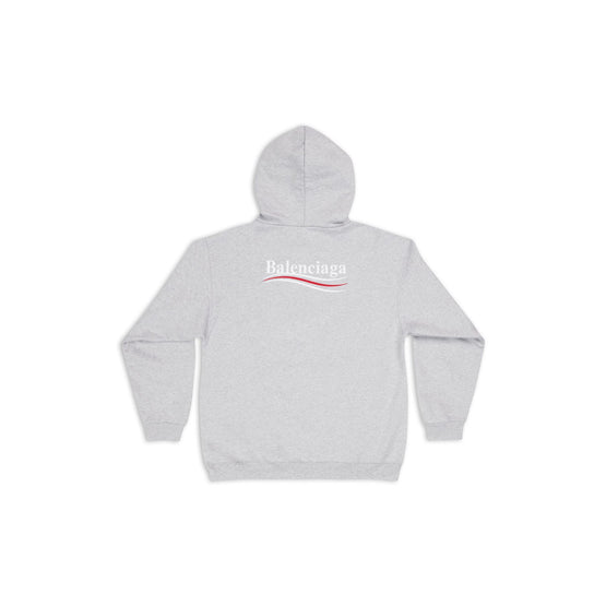 Men's Medium Fit Hoodie - Heather Gr/White/Red