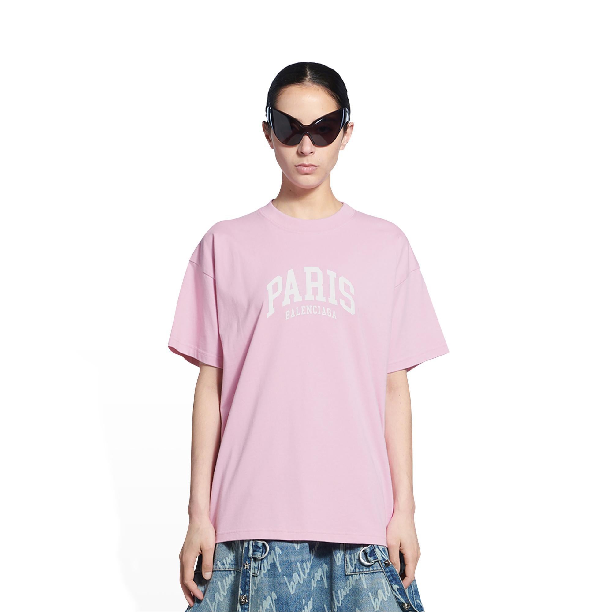 Women's Medium Fit T-Shirt - Baby Pink/White