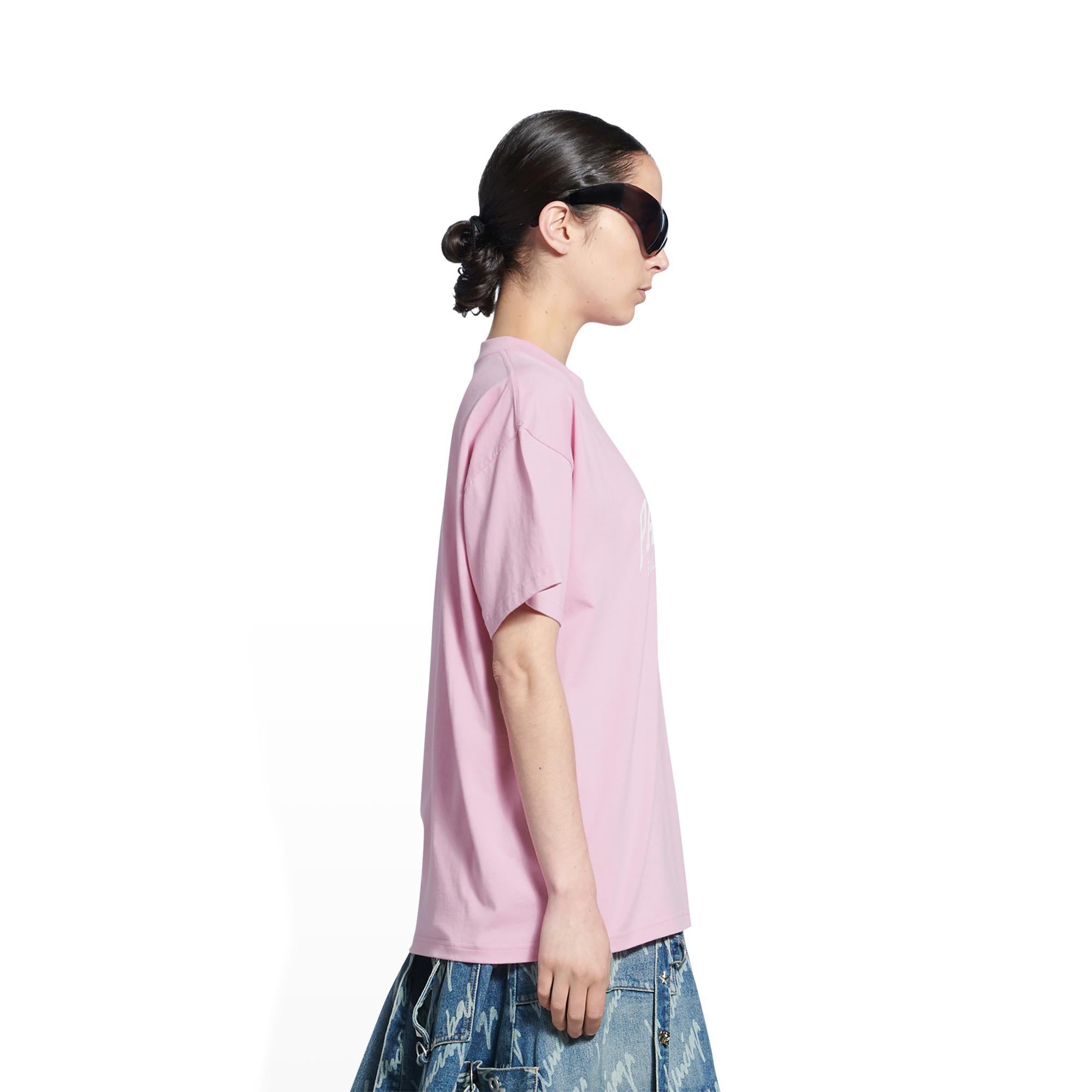 Women's Medium Fit T-Shirt - Baby Pink/White