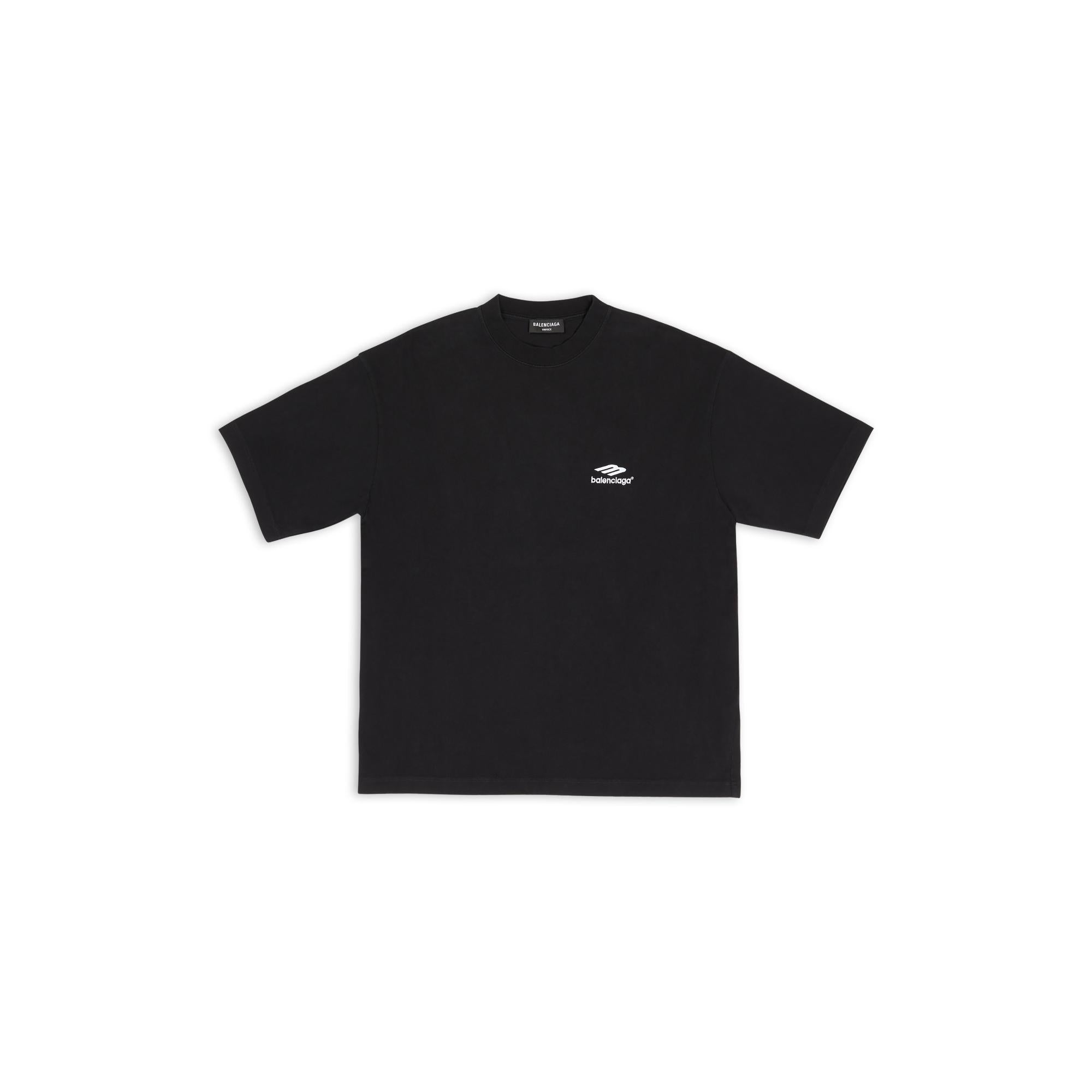 Men's Medium Fit T-Shirt - Black/White