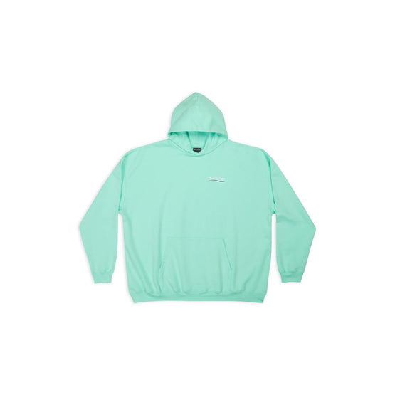 Men's Large Fit Hoodie - Mint/White/Blue