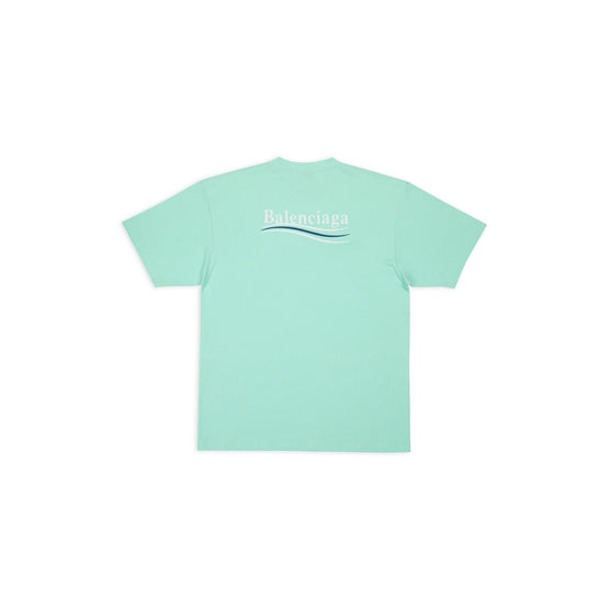 Women's Large Fit T-Shirt - Mint/White/Blue