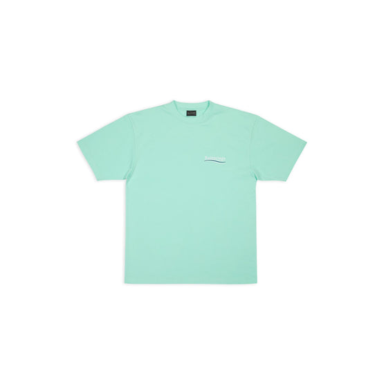 Women's Large Fit T-Shirt - Mint/White/Blue