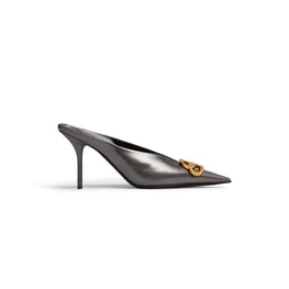 Women's Sqr.Knf.Bb Mule M80 Metal - Gunmetal/Gold Vint