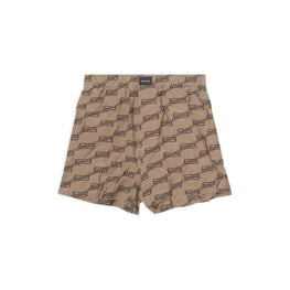 Women's Pyjama Shorts - Beige/Brown