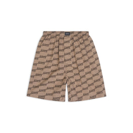 Men's Pyjama Shorts - Beige/Brown