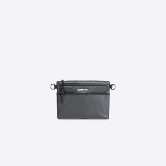 Men's Explorer Crossbody Flat Pouch - Black