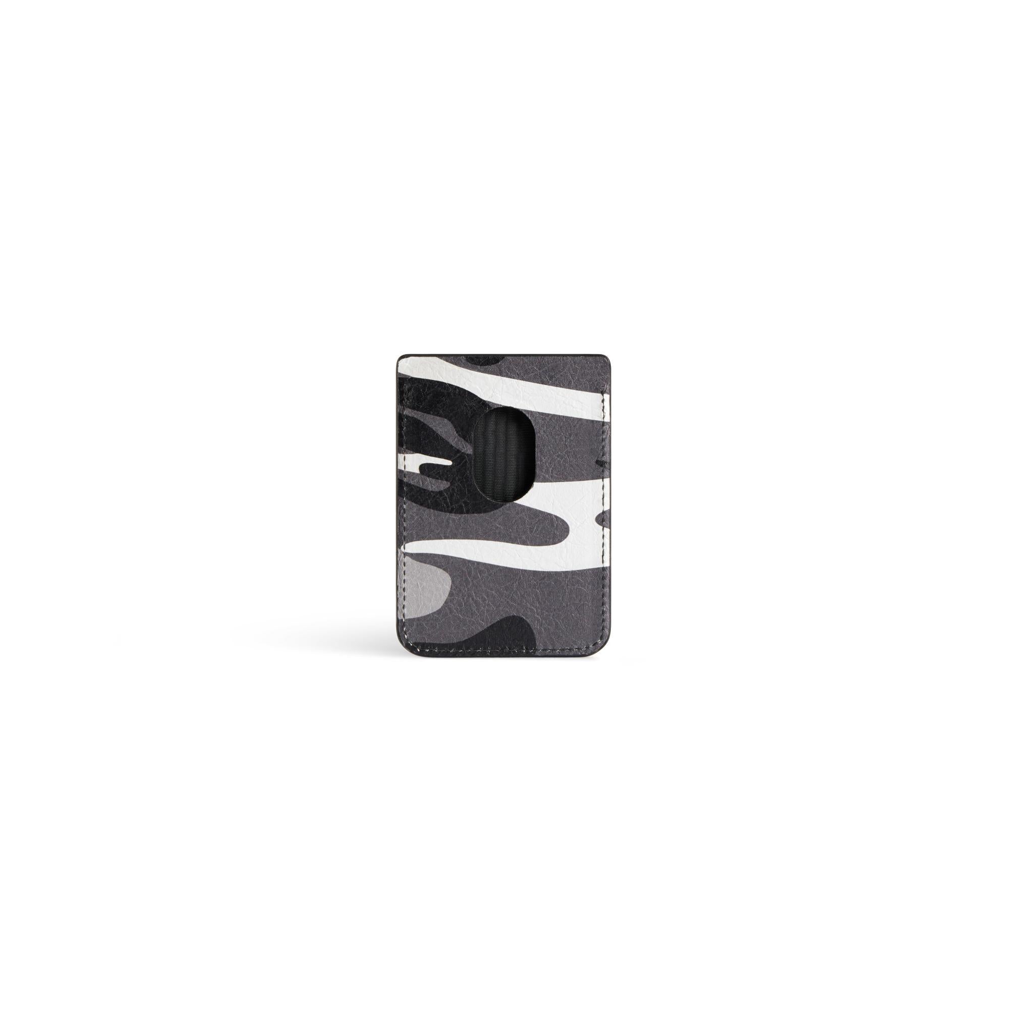 Men's Cash Iphone Magnet Card Holder - Grey/L White