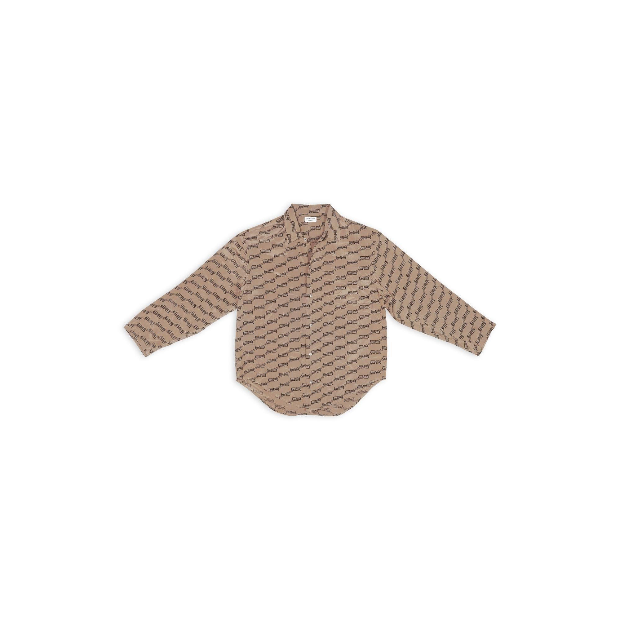 Women's L/S Minimal Shirt - Beige/Brown