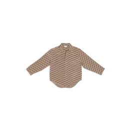 Women's L/S Minimal Shirt - Beige/Brown