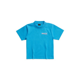 Kids S/S T-Shirt - Azure/White/Red