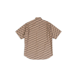 Women's S/S Large Fit Shirt - Beige/Brown