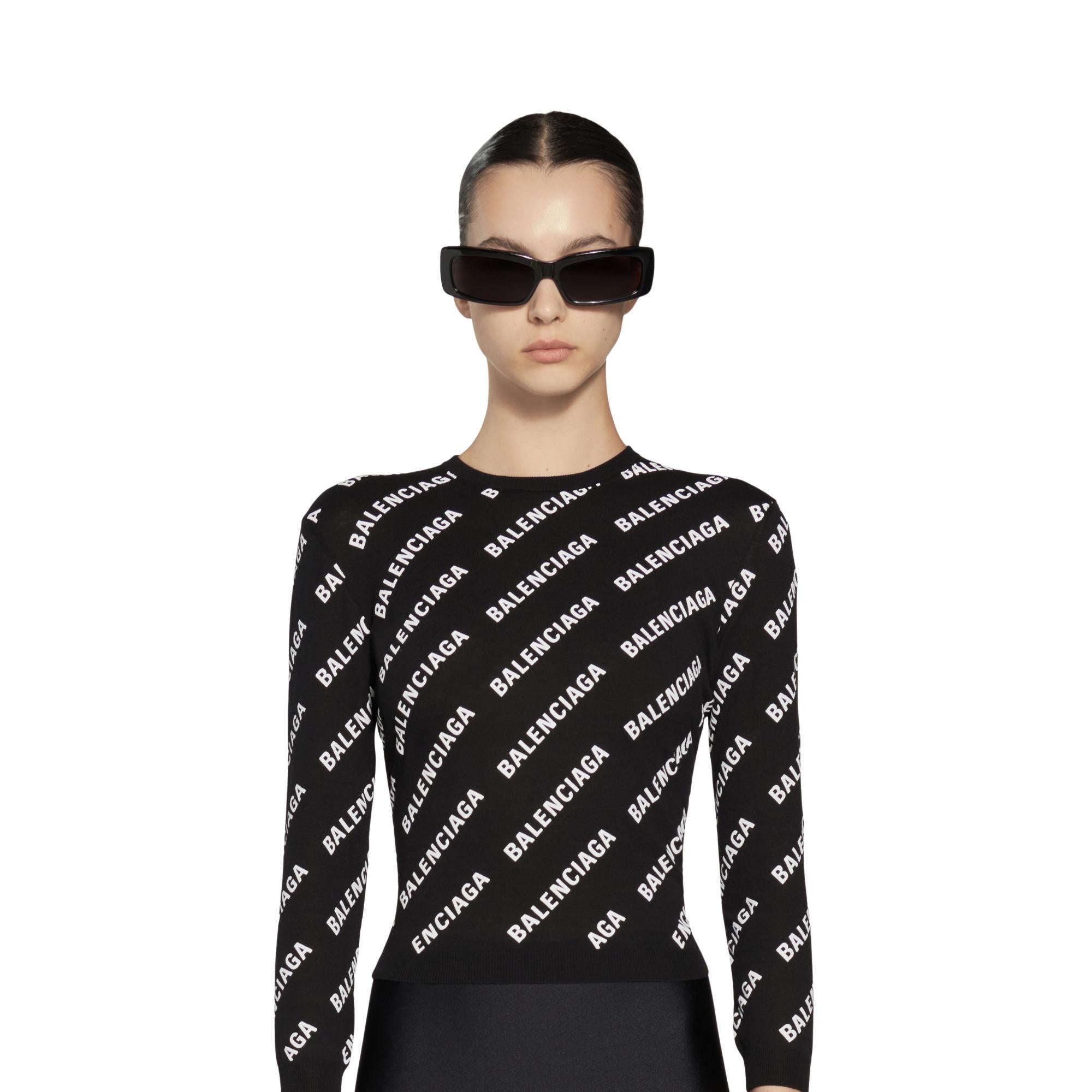 Women's All-Over Sweater - Black/White