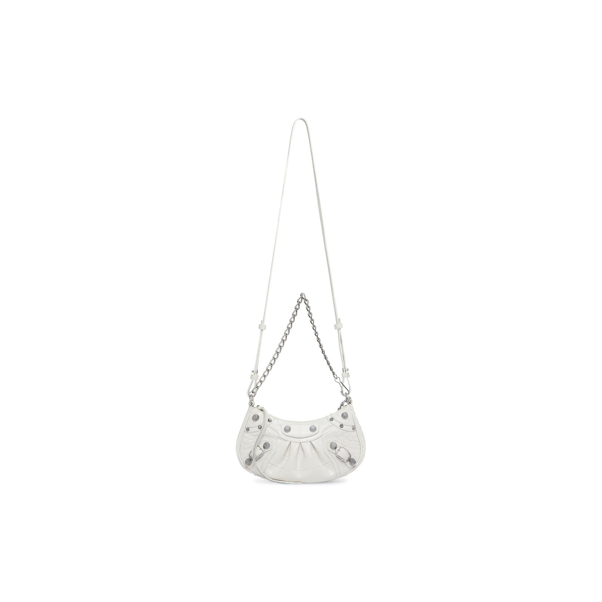 Women's Le Cagole Mini Bag w/ Chain - White