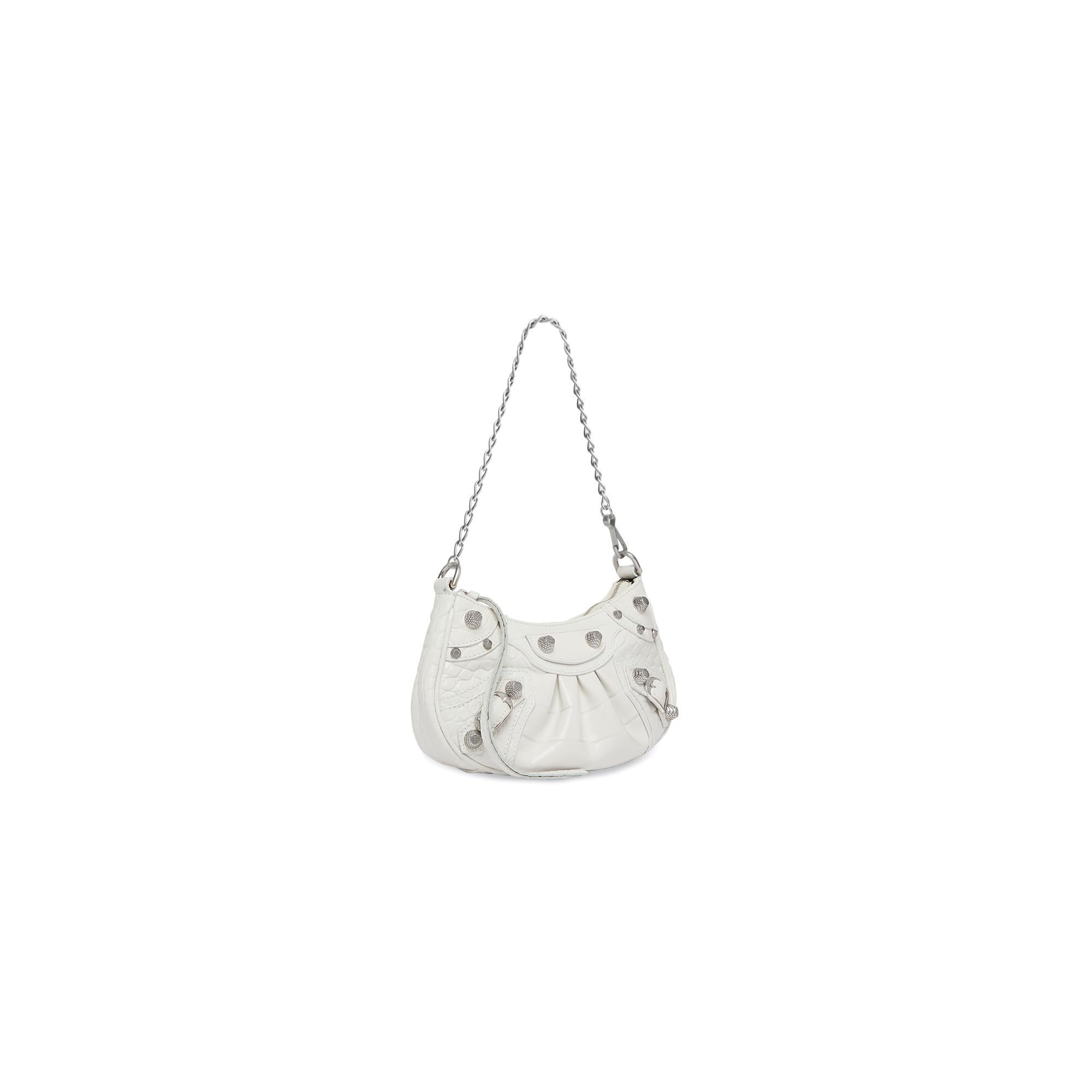 Women's Le Cagole Mini Bag w/ Chain - White