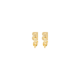 Women's B Chain Flex Earrings P - Shiny Gold