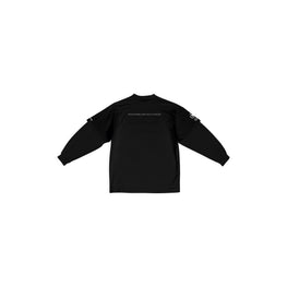 Men's Double Sleeves T-Shirt - Black/White