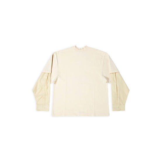 Men's Layered T-Shirt - Cream/Cream/Black