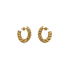 Women's Logo Earrings P - Antique Gold