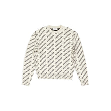 Women's All-Over Crewneck - Chalky White/Black